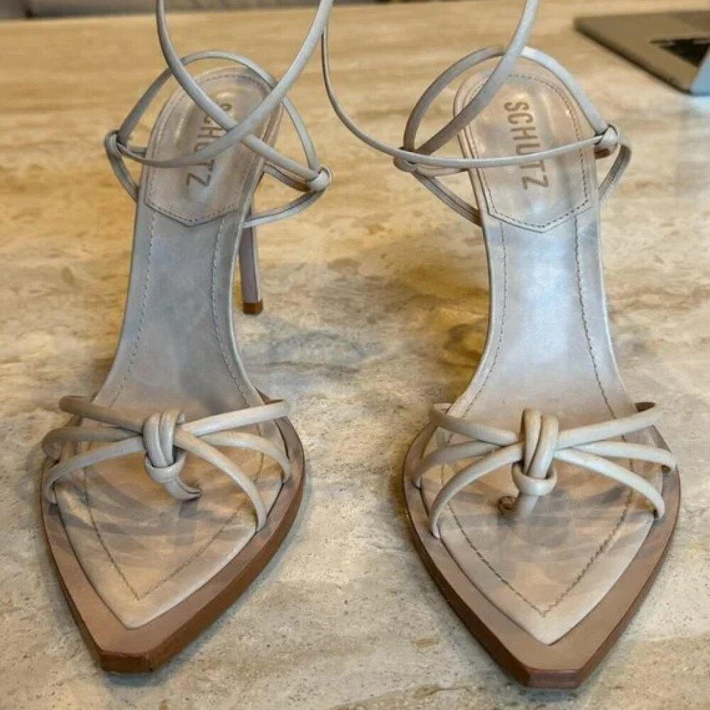 Schutz Strappy Nude Heel